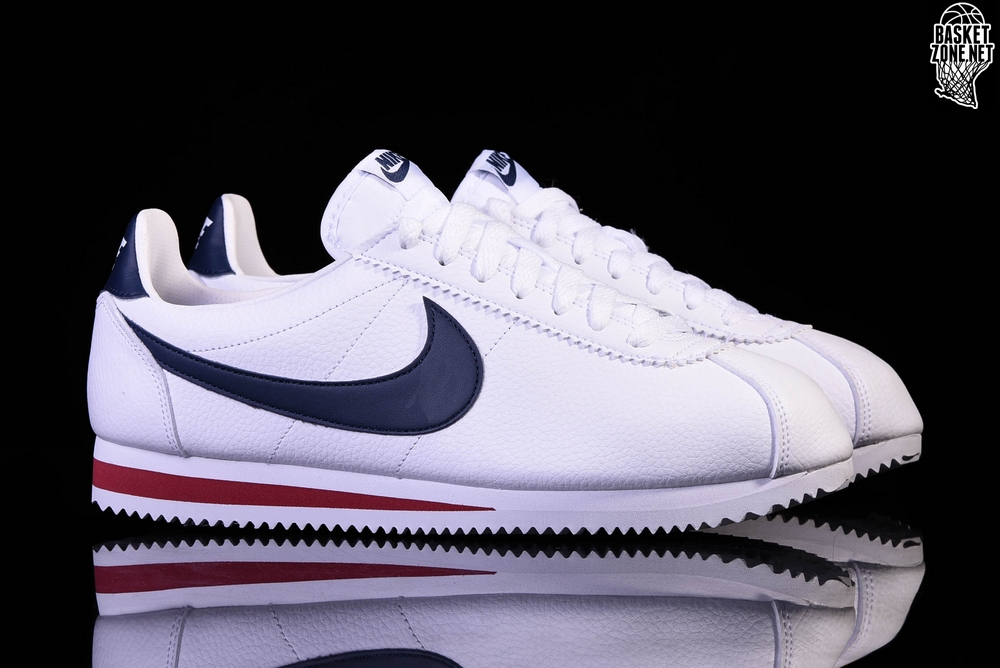 nike cortez navy white