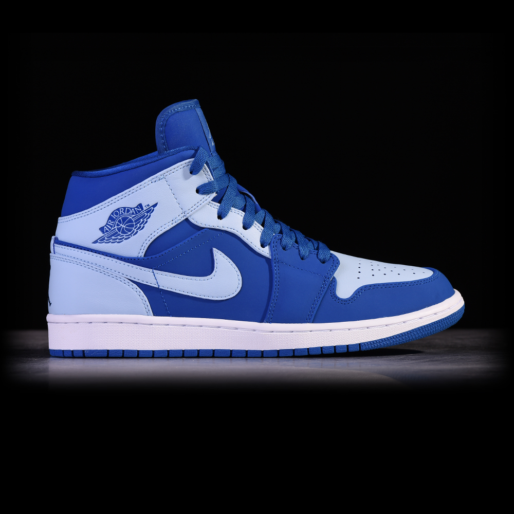 retro 1 mid black and blue