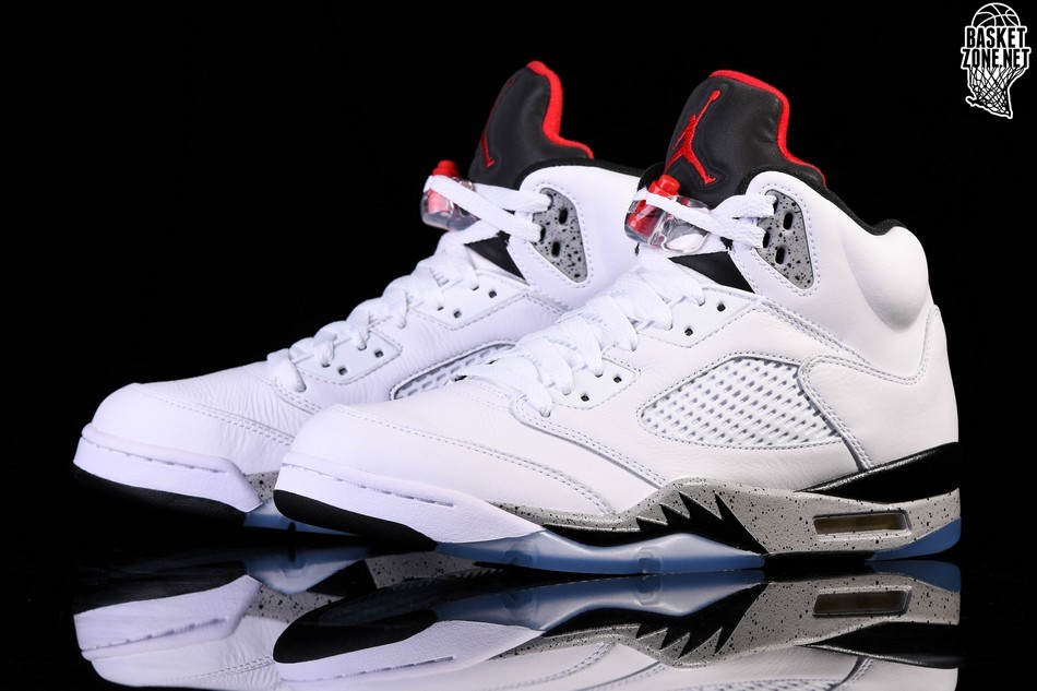 NIKE AIR JORDAN 5 RETRO WHITE CEMENT price 185.00 Basketzone