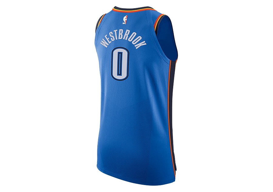 NBA CONNECTED OKLAHOMA CITY THUNDER RUSSELL WESTBROOK AUTHENTIC JERSEY ROAD BLUE por €105,00 | Basketzone.net