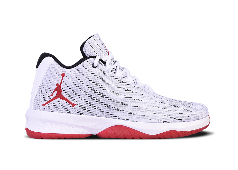 jordan b fly white and red