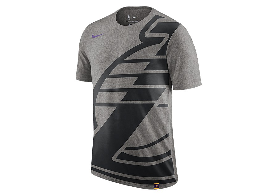 Nike Nba Los Angeles Lakers Logo Tee Dark Grey Heather