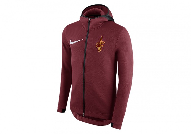 NIKE NBA CLEVELAND CAVALIERS THERMAFLEX SHOWTIME HOODIE TEAM RED