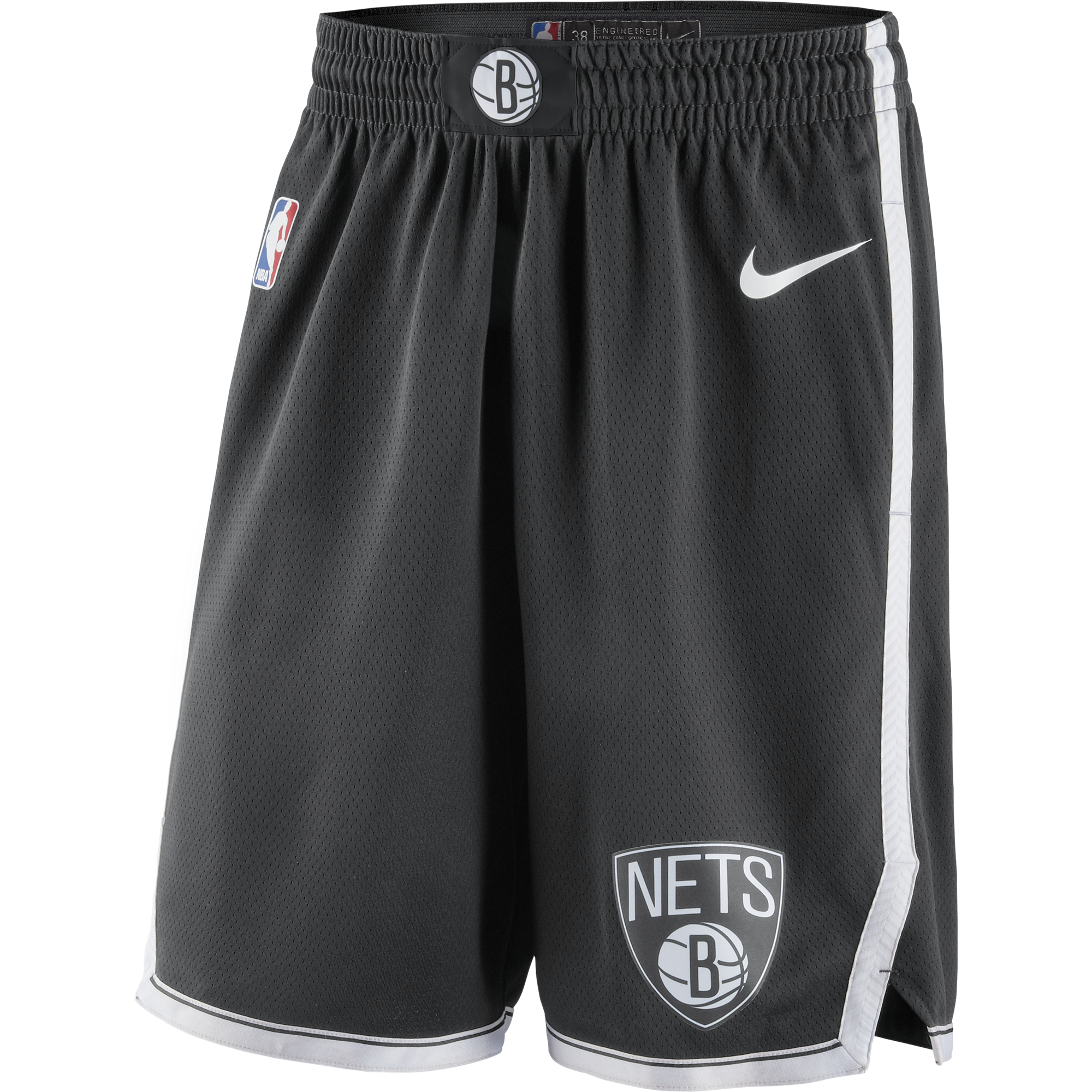 Nike NBA Brooklyn Nets Showtime Basketball Pants - Black/White