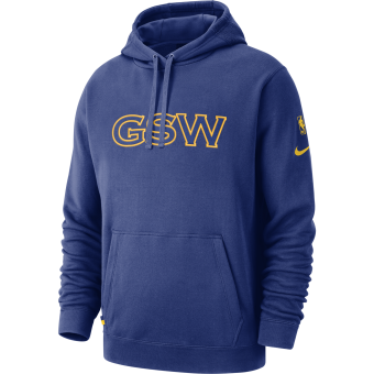 NIKE NBA GOLDEN STATE WARRIORS COURTSIDE HOODIE RUSH BLUE