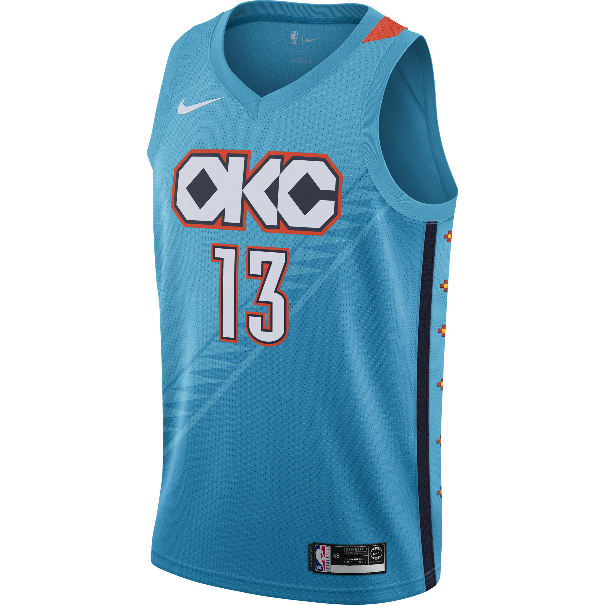 NIKE NBA PAUL GEORGE OKLAHOMA CITY THUNDER SWINGMAN JERSEY TIDAL BLUE price  €82.50