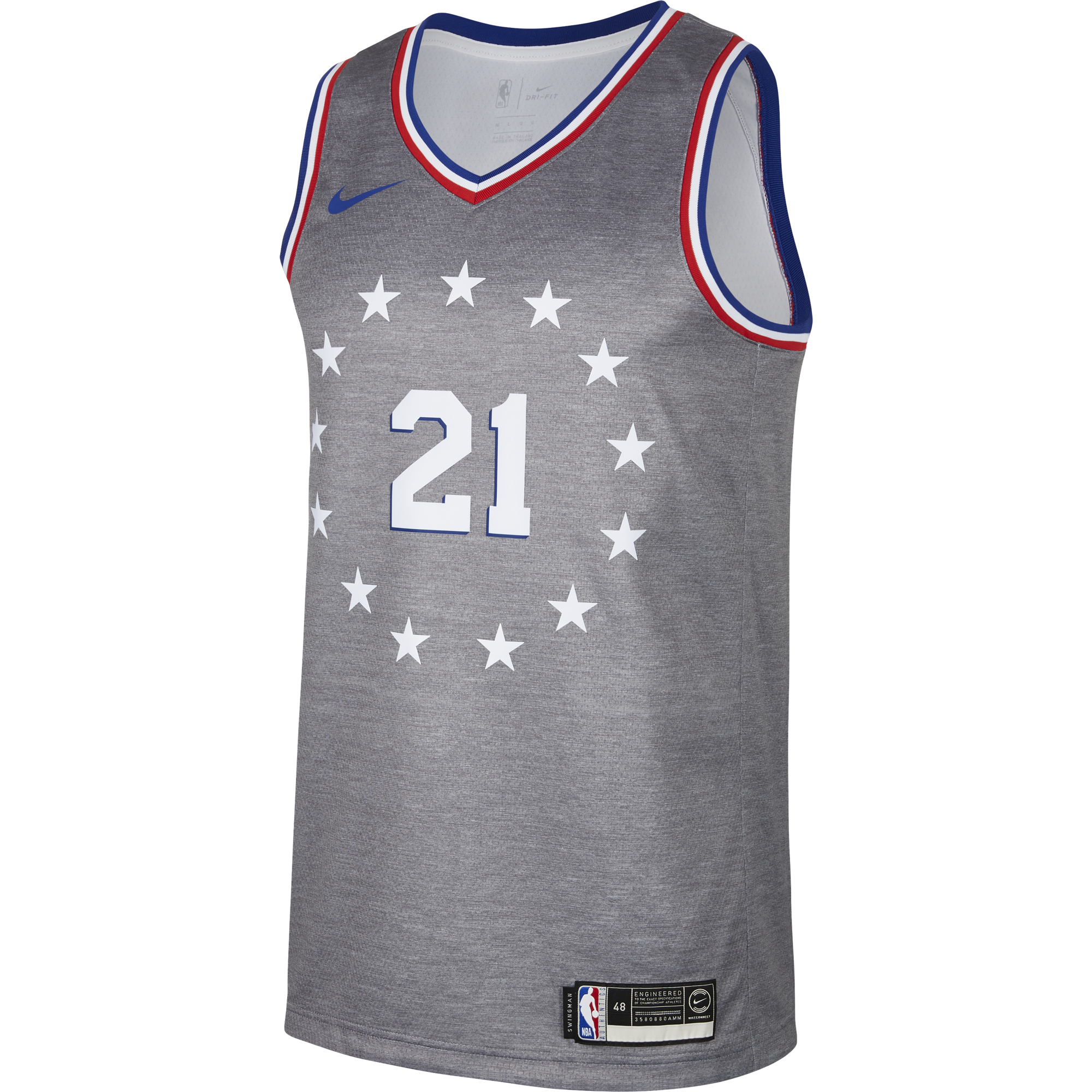 Men's Philadelphia 76ers Joel Embiid Nike Gray City Edition