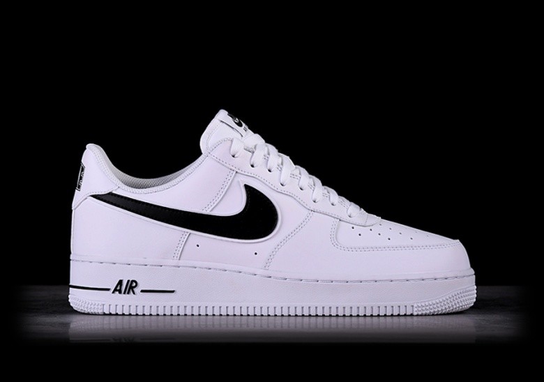 white air force 1 with black swoosh