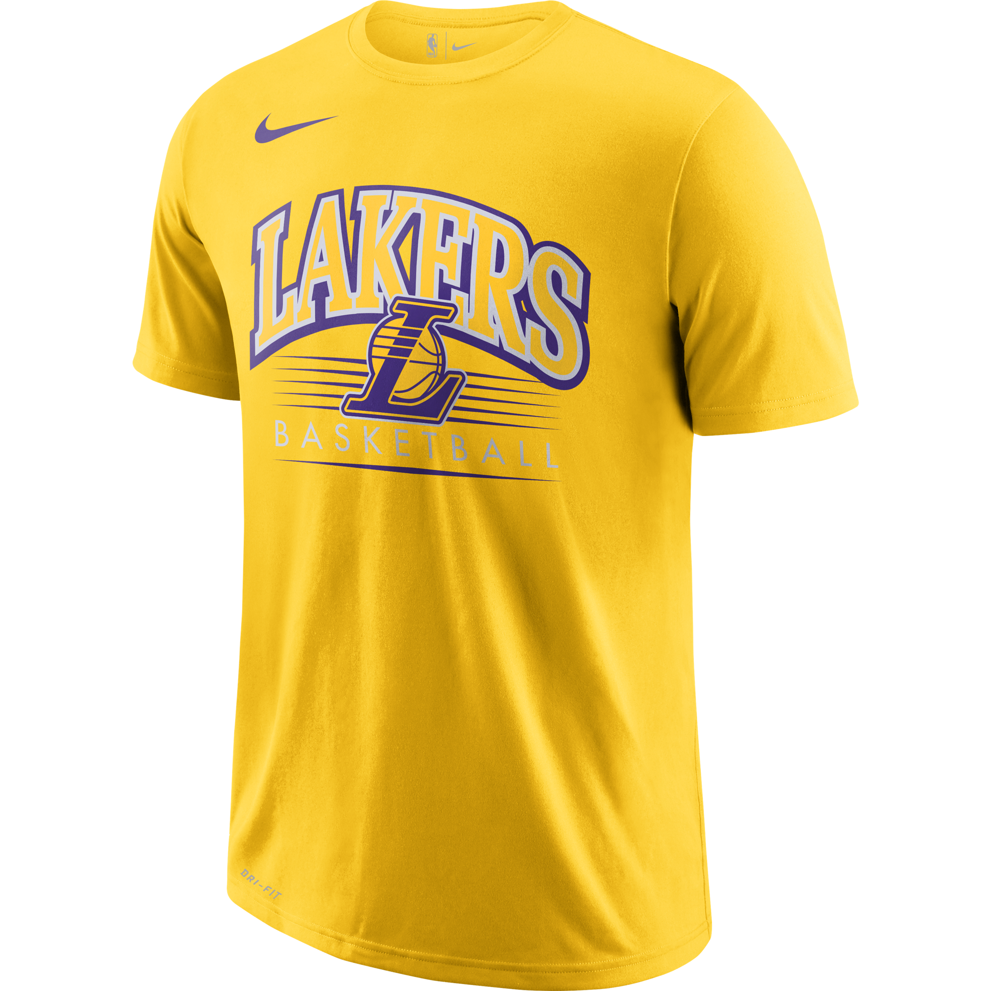 NIKE NBA LOS ANGELES LAKERS CREST DRY TEE AMARILLO for £25.00 ...
