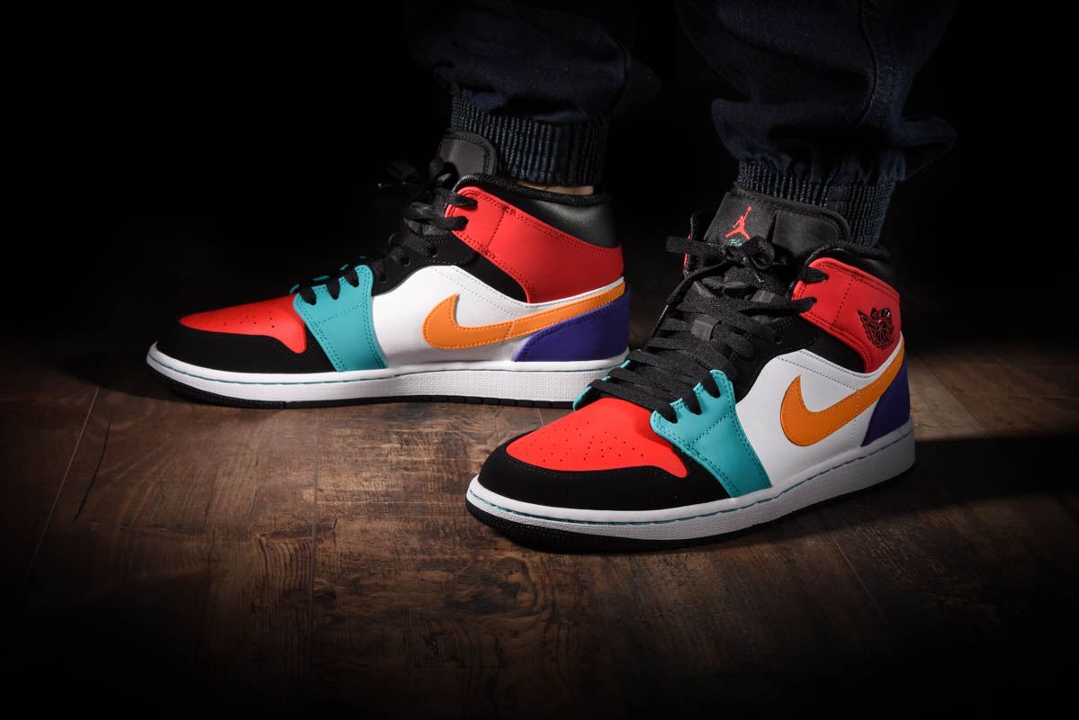 NIKE AIR JORDAN 1 RETRO MID MULTICOLOR for 115.00 kicksmaniac