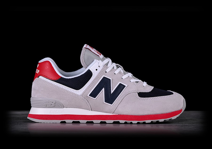 New balance 574 shop grey and red