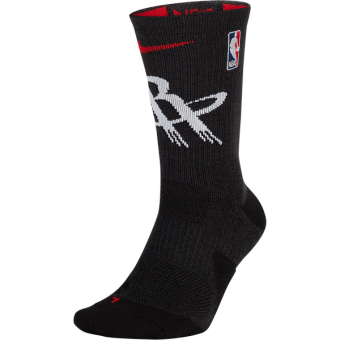 NIKE NBA HOUSTON ROCKETS ELITE CREW SOCKS BLACK