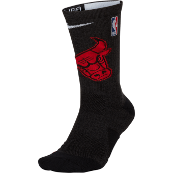 NIKE NBA CHICAGO BULLS ELITE CREW SOCKS BLACK