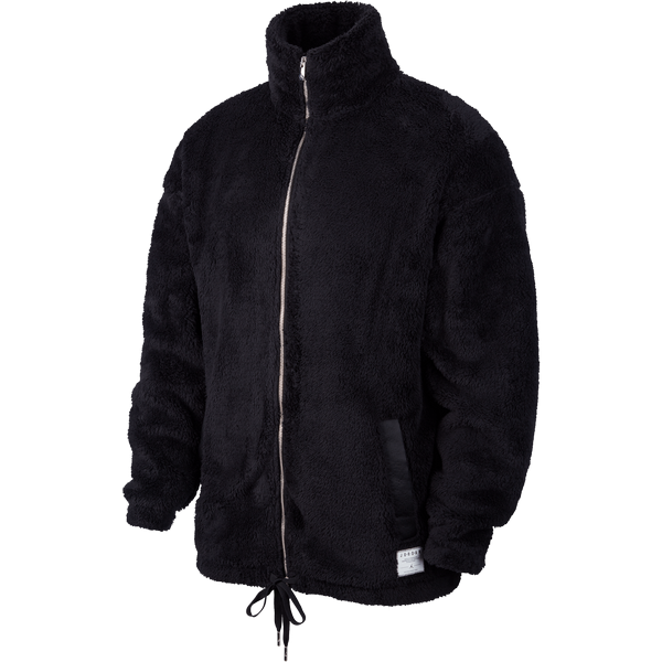 jordan black cat sherpa coaches jacket