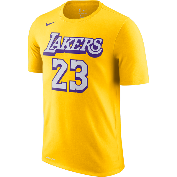 NIKE NBA LOS ANGELES LAKERS LEBRON JAMES TEE AMARILLO