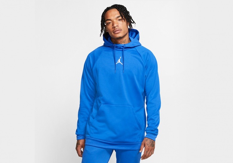 NIKE AIR JORDAN THERMA 23 ALPHA FLEECE PULLOVER HOODIE GAME ROYAL