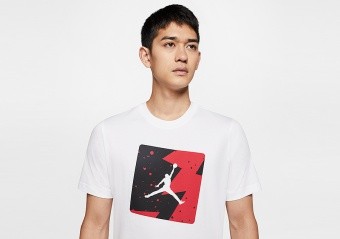 NIKE AIR JORDAN POOLSIDE CREW TEE WHITE