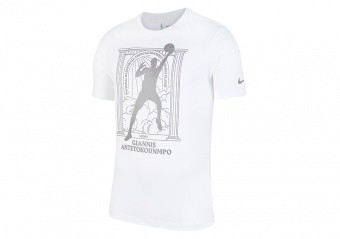 NIKE NBA GIANNIS ANTETOKOUNMPO DRI-FIT TEE WHITE