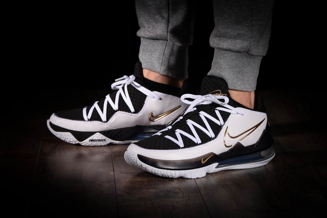 lebron 17 low black and gold