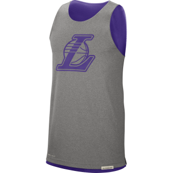 NIKE NBA LOS ANGELES LAKERS STANDARD ISSUE REVERSIBLE TANK FIELD PURPLE