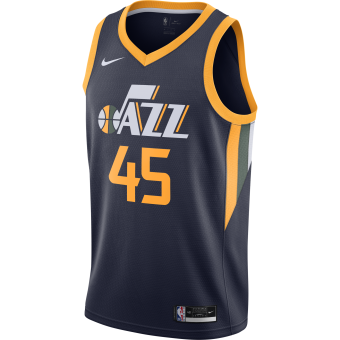 NIKE NBA UTAH JAZZ DONOVAN MITCHELL ICON EDITION SWINGMAN JERSEY COLLEGE NAVY