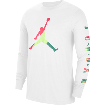 NIKE AIR JORDAN SPORT DNA LONG SLEEVE CREW TEE WHITE
