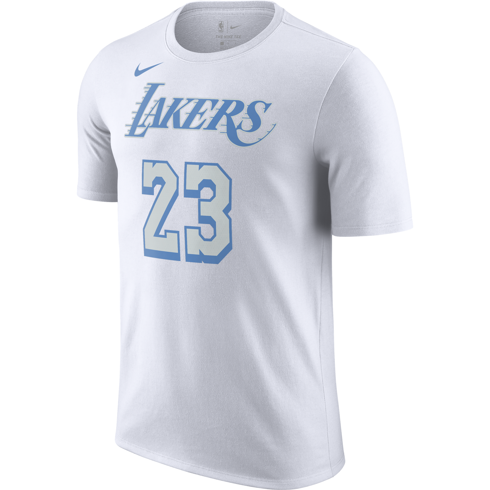 Nike Lakers City Edition 2021 Essential Logo Black SKY Blue [CT9444-010]  T-Shirt