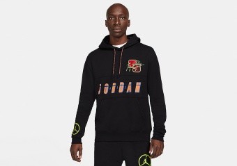 NIKE AIR JORDAN SPORT DNA PULLOVER HOODIE BLACK