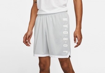 NIKE AIR JORDAN JUMPMAN GRAPHIC KNIT SHORTS LIGHT SMOKE GREY