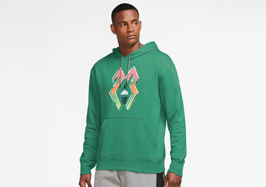 NIKE AIR JORDAN SPORT DNA HBR PULLOVER HOODIE STADIUM GREEN price 65.00 Basketzone