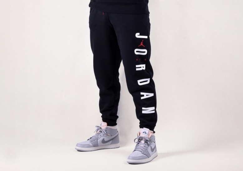 NIKE AIR JORDAN JUMPMAN AIR FLEECE PANTS BLACK