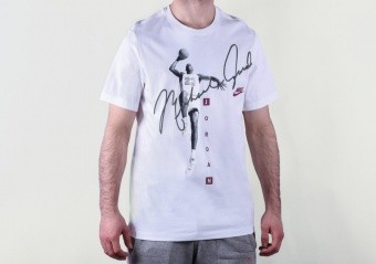 NIKE AIR JORDAN MJ PHOTO SIGNATURE TEE WHITE