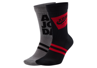 NIKE AIR JORDAN LEGACY JUMPMAN CLASSICS CREW SOCKS (2 PAIRS) MULTI-COLOR