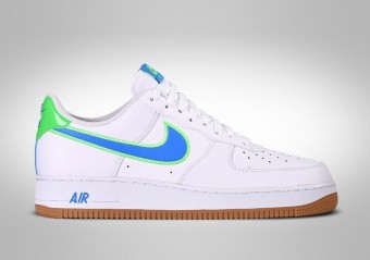 NIKE AIR FORCE 1 LOW WHITE BRIGHT BLUE GREEN