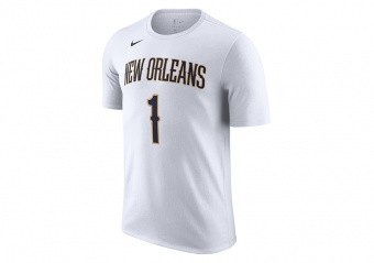 NIKE NEW ORLEANS PELICANS ZION WILLIAMSON TEE WHITE