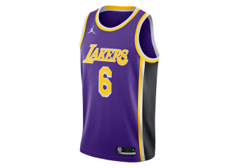 NIKE NBA LOS ANGELES LAKERS LEBRON JAMES SWINGMAN JERSEY STATEMENT EDITION 2020 FIELD PURPLE