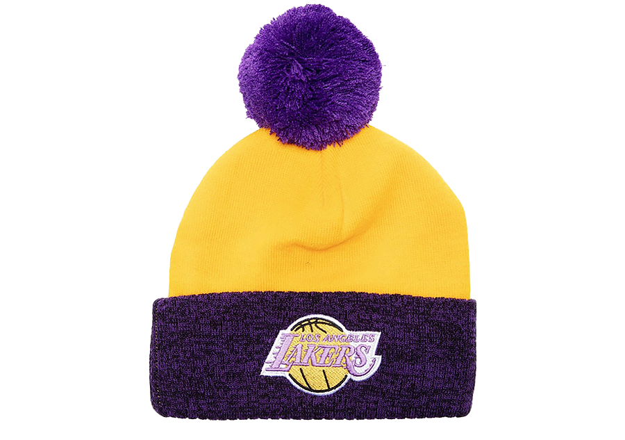 MITCHELL & NESS TWO TONE POM BEANIE HWC LOS ANGELES LAKERS for £25.00