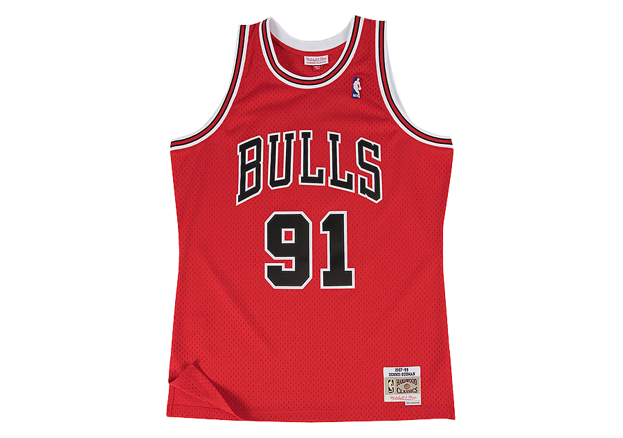 MITCHELL & NESS NBA SWINGMAN JERSEY CHICAGO BULLS - DENNIS RODMAN #91 for  £85.00