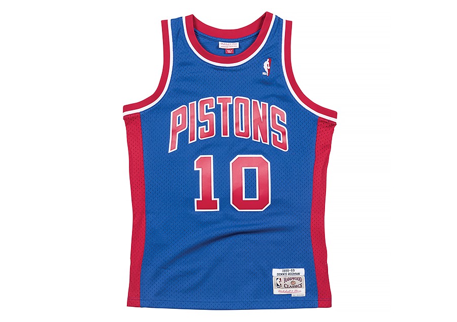 Dennis Rodman #10 Detroit Pistons Retro Swingman Jersey Blue 