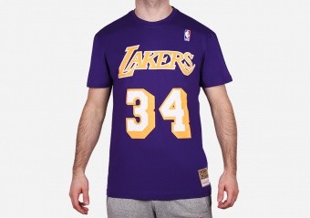MITCHELL & NESS NAME&NUMBER TEE LOS ANGELES LAKERS – SHAQUILLE O’NEAL