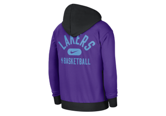 NIKE NBA LOS ANGELES LAKERS FLEECE FULL-ZIP COURTSIDE FIELD PURPLE