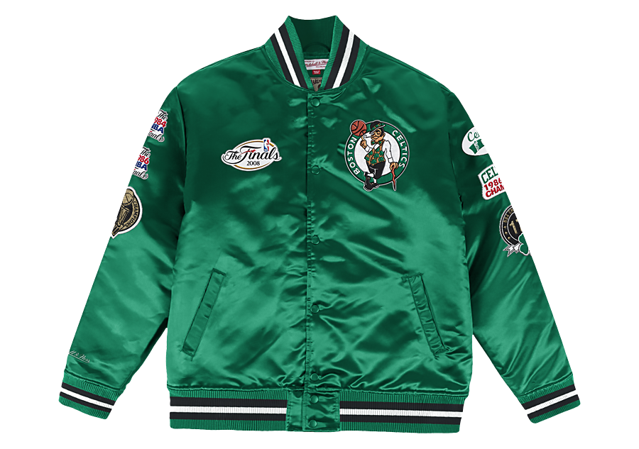 Boston Celtics City Collection White Satin Jacket