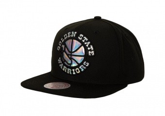 MITCHELL & NESS IRIDESCENT XL LOGO SNAPBACK HWC GOLDEN STATE WARRIORS