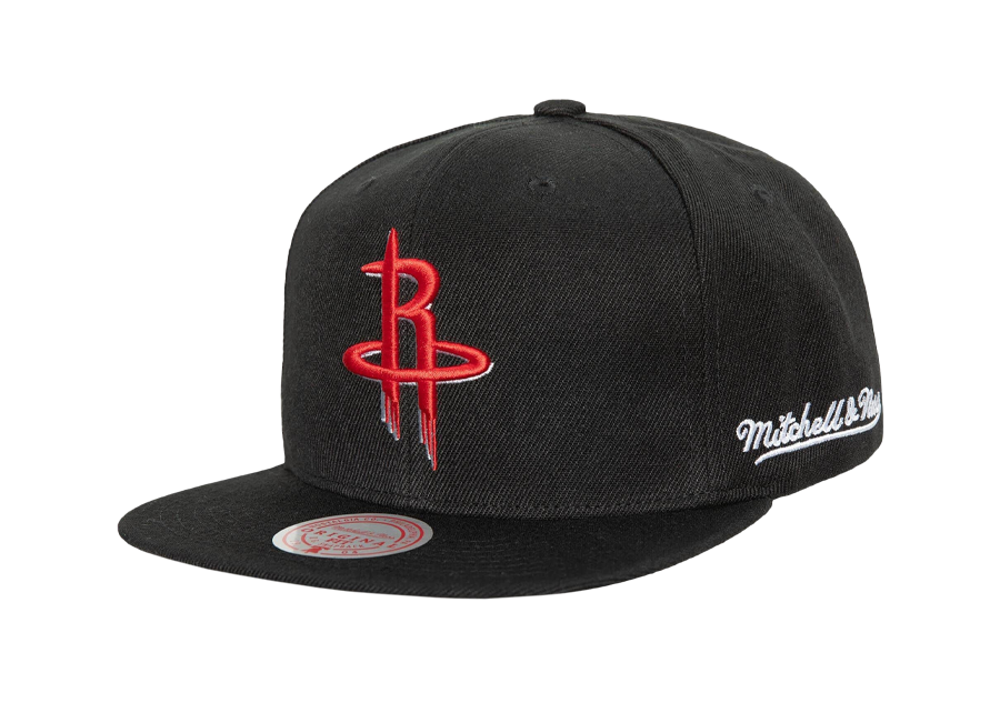 Chicago Bulls Mitchell & Ness English Dropback Snapback Hat - Red