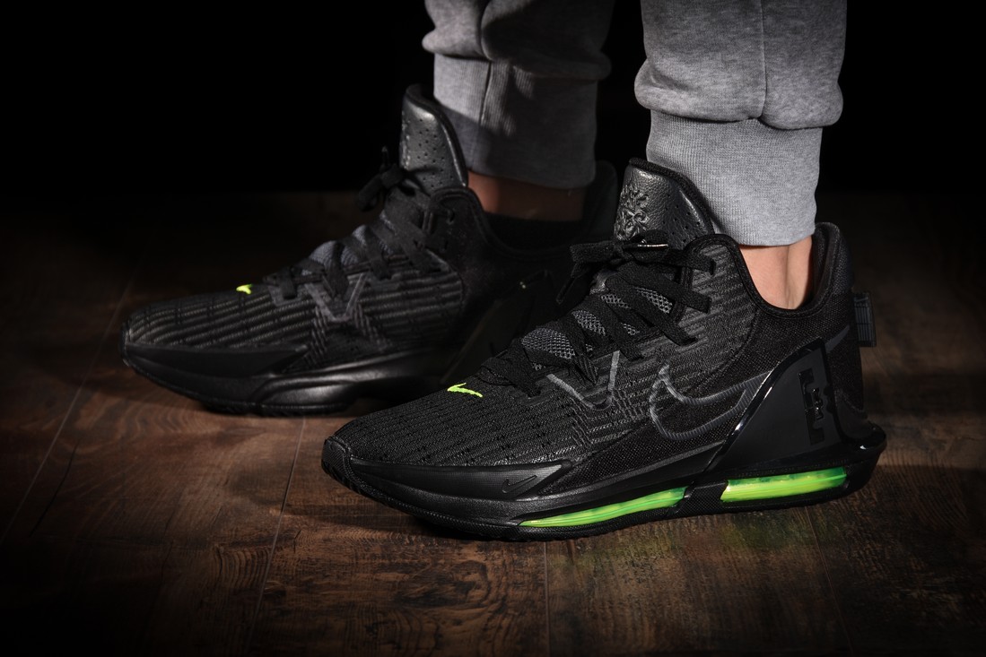 NIKE LEBRON WITNESS VI BLACK GREEN NEON for 110.00 kicksmaniac