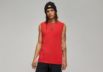 NIKE AIR JORDAN DRI-FIT SPORT SLEEVELEES TOP GYM RED