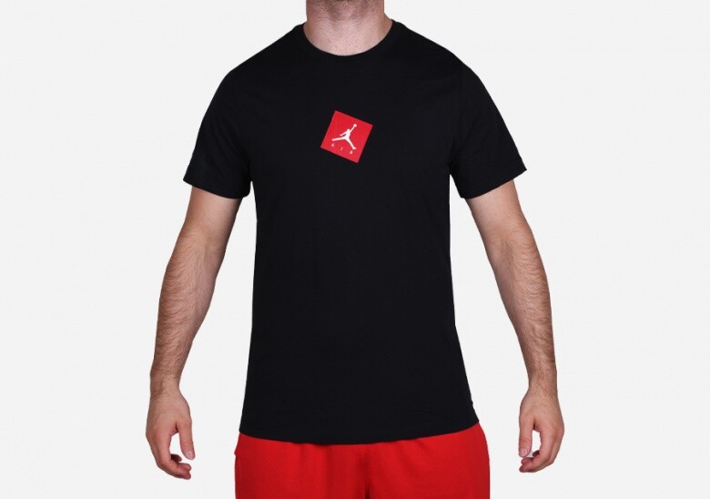 NIKE AIR JORDAN SPORTSWEAR HBR AIR JUMPMAN TEE BLACK