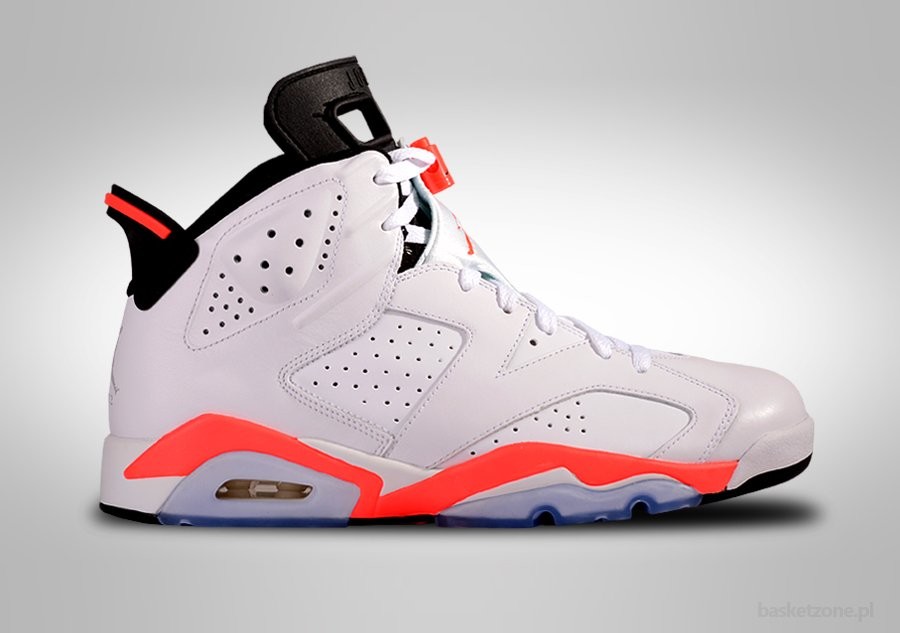 NIKE AIR JORDAN 6 RETRO WHITE INFRARED GS GRADE SCHOOL (SMALLER SIZES)